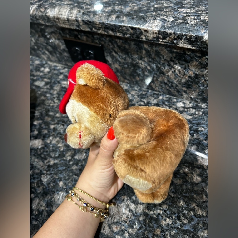 Vintage Russ Luv Pets Teddy Bear Plush I Give Bear Hugs Red Hat Stuffed Animal - Picture 8 of 8